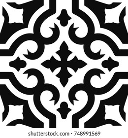 Vintage Decorative Pattern, Seamless Background.