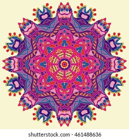 Vintage decorative pattern.Hand drawn background.Suitable for printing on fabric and paper. Arabic, Islam,Indian, ottoman motifs.You can change the background.