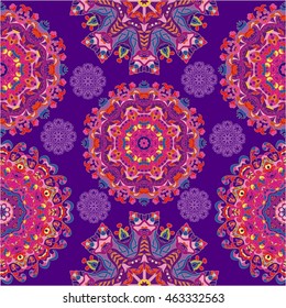 Vintage decorative pattern.Hand drawn background.Suitable for printing on fabric and paper. Arabic, Islam,Indian, ottoman motifs.You can change the background.