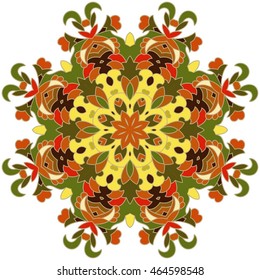 Vintage decorative pattern.Hand drawn background.Suitable for printing on fabric and paper. Arabic, Islam,Indian, ottoman motifs.You can change the background.