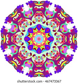 Vintage decorative pattern.Hand drawn background.Suitable for printing on fabric and paper. Arabic, Islam,Indian, ottoman motifs.You can change the background.