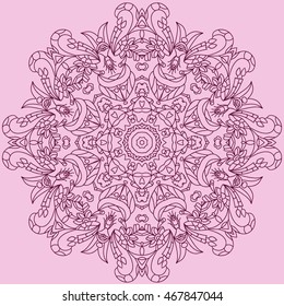 Vintage decorative pattern.Hand drawn background.Suitable for printing on fabric and paper. Arabic, Islam,Indian, ottoman motifs.You can change the background.