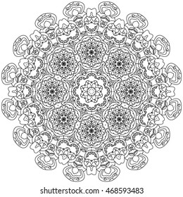 Vintage decorative pattern.Hand drawn background.Suitable for printing on fabric and paper. Arabic, Islam,Indian, ottoman motifs.You can change the background.