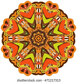 Vintage decorative pattern.Hand drawn background.Suitable for printing on fabric and paper. Arabic, Islam,Indian, ottoman motifs.You can change the background.