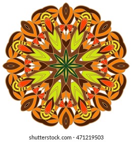 Vintage decorative pattern.Hand drawn background.Suitable for printing on fabric and paper. Arabic, Islam,Indian, ottoman motifs.You can change the background.