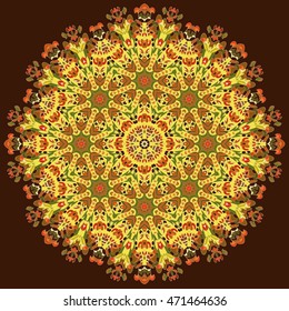 Vintage decorative pattern.Hand drawn background.Suitable for printing on fabric and paper. Arabic, Islam,Indian, ottoman motifs.You can change the background.