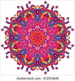 Vintage decorative pattern.Hand drawn background.Suitable for printing on fabric and paper. Arabic, Islam,Indian, ottoman motifs.You can change the background.
