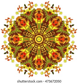 Vintage decorative pattern.Hand drawn background.Suitable for printing on fabric and paper. Arabic, Islam,Indian, ottoman motifs.You can change the background.