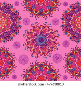 Vintage decorative pattern.Hand drawn background.Suitable for printing on fabric and paper. Arabic, Islam,Indian, ottoman motifs.You can change the background.