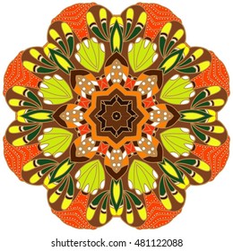 Vintage decorative pattern.Hand drawn background.Suitable for printing on fabric and paper. Arabic, Islam,Indian, ottoman motifs.You can change the background.