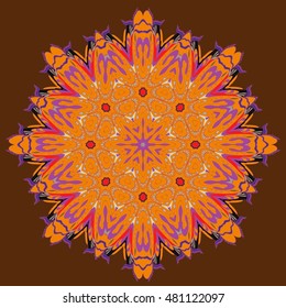 Vintage decorative pattern.Hand drawn background.Suitable for printing on fabric and paper. Arabic, Islam,Indian, ottoman motifs.You can change the background.