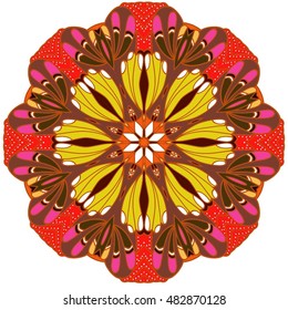 Vintage decorative pattern.Hand drawn background.Suitable for printing on fabric and paper. Arabic, Islam,Indian, ottoman motifs.You can change the background.