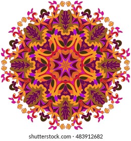 Vintage decorative pattern.Hand drawn background.Suitable for printing on fabric and paper. Arabic, Islam,Indian, ottoman motifs.You can change the background.