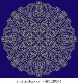 Vintage decorative pattern.Hand drawn background.Suitable for printing on fabric and paper. Arabic, Islam, Indian, ottoman motifs.You can change the background.