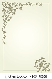 Vintage decorative retro frame