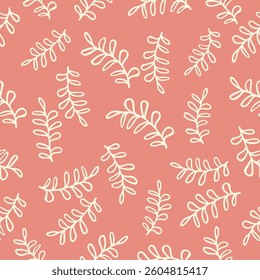 Vintage Decorative seamless pattern in classic style with small flowers, ditsy. Light silhouettes of flowers, two-color ornament shabby chic
