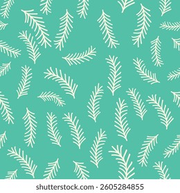 Vintage Decorative seamless pattern in classic style with small flowers, ditsy. Light silhouettes of flowers, two-color ornament shabby chic
