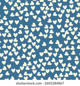 Vintage Decorative seamless pattern in classic style with small flowers, ditsy. Light silhouettes of flowers, two-color ornament shabby chic