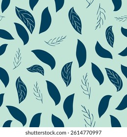 Vintage Decorative seamless pattern in classic style with small flowers, ditsy. Light silhouettes of flowers, two-color ornament shabby chic