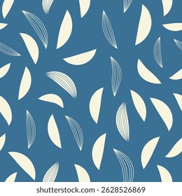 Vintage Decorative seamless pattern in classic style with small flowers, ditsy. Light silhouettes of flowers, two-color ornament shabby chic
