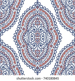 Vintage decorative seamless pattern. Ornament illustration.Traditional, Arabic, Turkish, Indian motifs. Great for fabric and textile, wallpaper, background, packaging, invitation, or any desired idea.