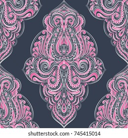 Vintage decorative seamless pattern. Ornament illustration.Floral pattern. Traditional, Arabic, Turkish, Indian motifs. Great for fabric and textile, wallpaper, packaging, or any desired idea.