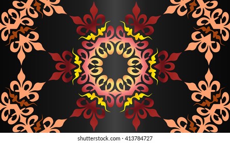 Vintage decorative texture for wallpapers, backgrounds and page fill. Indian, arabic motive.