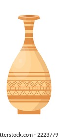 Vintage decorative vase. Vector illustration