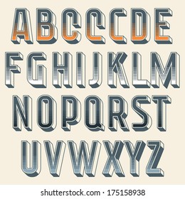 Vintage Decorative Vector Font. Retro Typography - 3