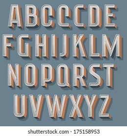 Vintage decorative vector font. Retro typography - 1