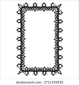 Vintage decorative vector frame in Gothic style - elegant black vector frame on white background, EPS10,  middle ages, hallowen, Christmas.