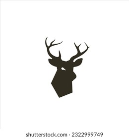 Vintage Deer Head Logo Design Vector