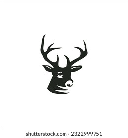Vintage Deer Head Logo Design Vector