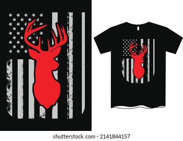 Vintage Deer Hunting T-Shirt Design