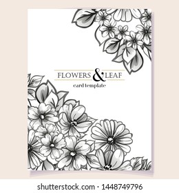Vintage delicate greeting invitation card template design with flowers for wedding, marriage, bridal, birthday, Valentine's day. Romantic vector illustration.
