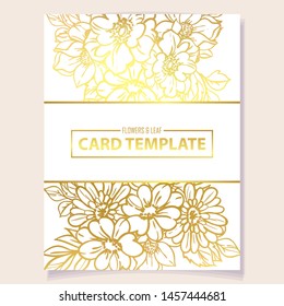 Vintage delicate greeting invitation card template design with flowers for wedding, marriage, bridal, birthday, Valentine's day. Romantic vector illustration.
