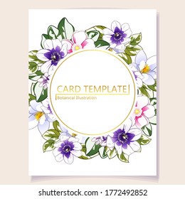 Vintage delicate greeting invitation card template design with flowers for wedding, marriage, bridal, birthday, Valentine's day. Romantic vector illustration.