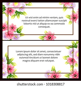 Vintage delicate invitation with flowers for wedding, marriage, bridal, birthday, Valentine's day. Romantic vector illustration. Vintage delicate invitation with flowers for wedding, marriage, bridal, birthday, Valentine's day. Romantic vector illustration.