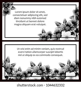 Vintage delicate invitation with flowers for wedding, marriage, bridal, birthday, Valentine's day. Romantic vector illustration.