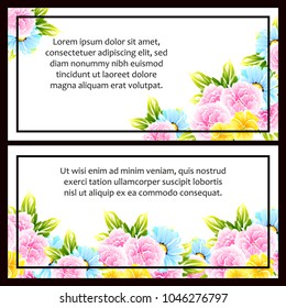 Vintage delicate invitation with flowers for wedding, marriage, bridal, birthday, Valentine's day. Romantic vector illustration.