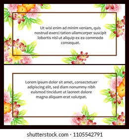Vintage delicate invitation with flowers for wedding, marriage, bridal, birthday, Valentine's day. Romantic vector illustration.