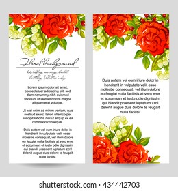 Vintage delicate invitation with flowers for wedding, marriage, bridal, birthday, Valentine's day. Romantic vector illustration.