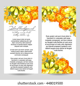 Vintage delicate invitation with flowers for wedding, marriage, bridal, birthday, Valentine's day.