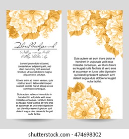 Vintage delicate invitation with flowers for wedding, marriage, bridal, birthday, Valentine's day. Romantic vector illustration.