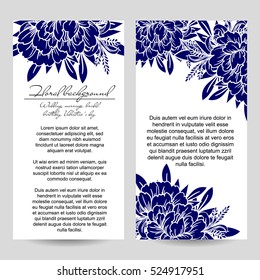Vintage delicate invitation with flowers for wedding, marriage, bridal, birthday, Valentine's day. Romantic vector illustration.