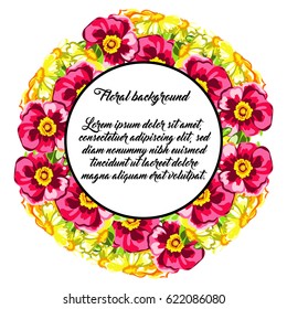 Vintage delicate invitation with flowers for wedding, marriage, bridal, birthday, Valentine's day.