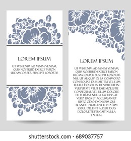 Vintage delicate invitation with flowers for wedding, marriage, bridal, birthday, Valentine's day. Vintage delicate invitation with flowers for wedding, marriage, bridal, birthday, Valentine's day.