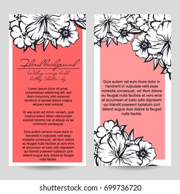 Vintage delicate invitation with flowers for wedding, marriage, bridal, birthday, Valentine's day.