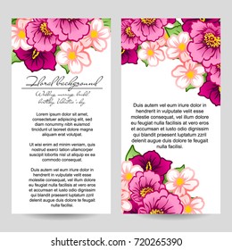 Vintage delicate invitation with flowers for wedding, marriage, bridal, birthday, Valentine's day.