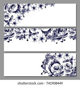 Vintage delicate invitation with flowers for wedding, marriage, bridal, birthday, Valentine's day.